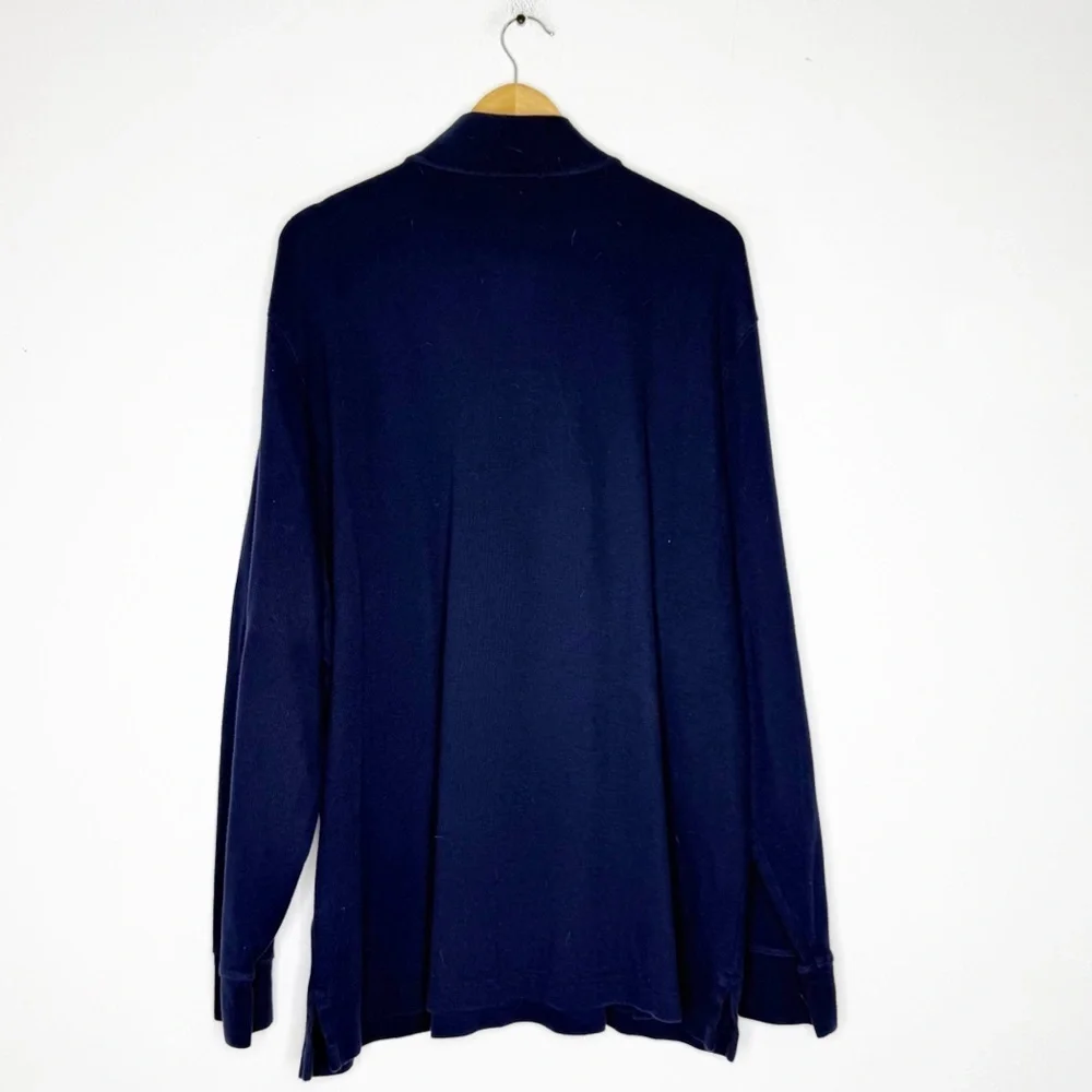 Polo Ralph Lauren Estate Rib Quarter Zip Navy XXL
